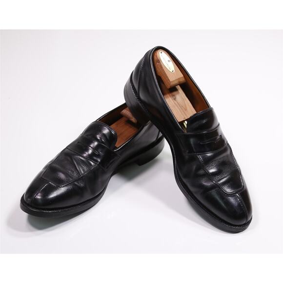 Allen Edmonds Glasgow Black Leather Penny Loafers 13 D - Picture 8 of 11